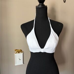 Victorias Secret White Halter Bikini Top